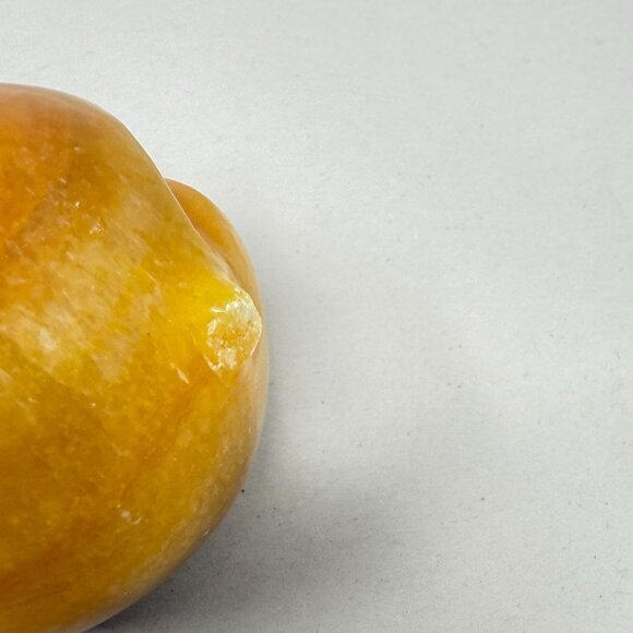 Alabaster Fruit Set of 4 Pieces Peach Apples Mango Stone Marble Vintage - Picture 9 of 16